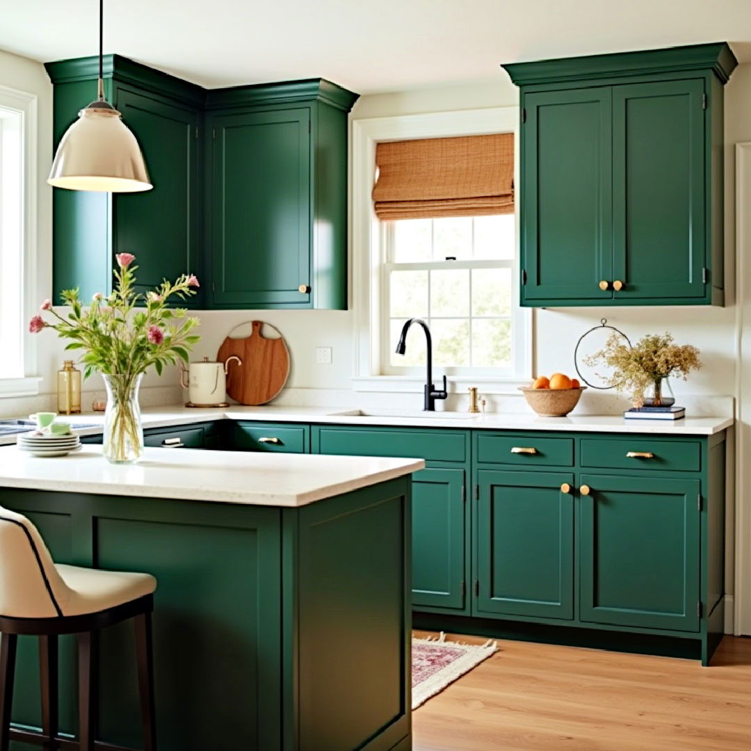 green shaker style cabinets for timeless appeal