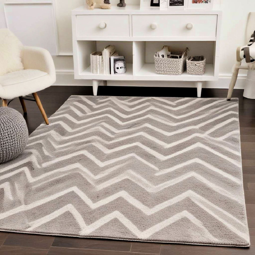 grey chevron rug