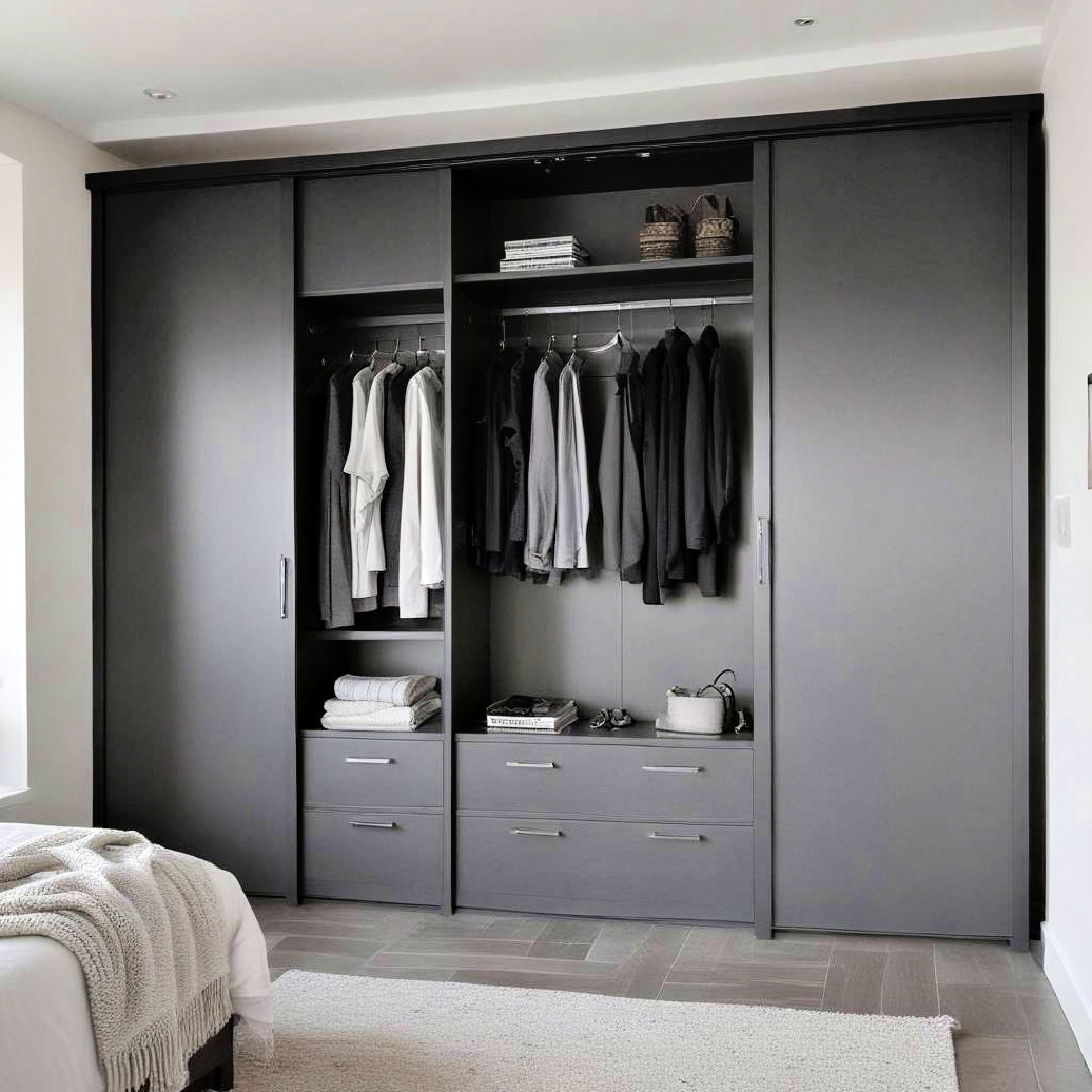 grey closet doors