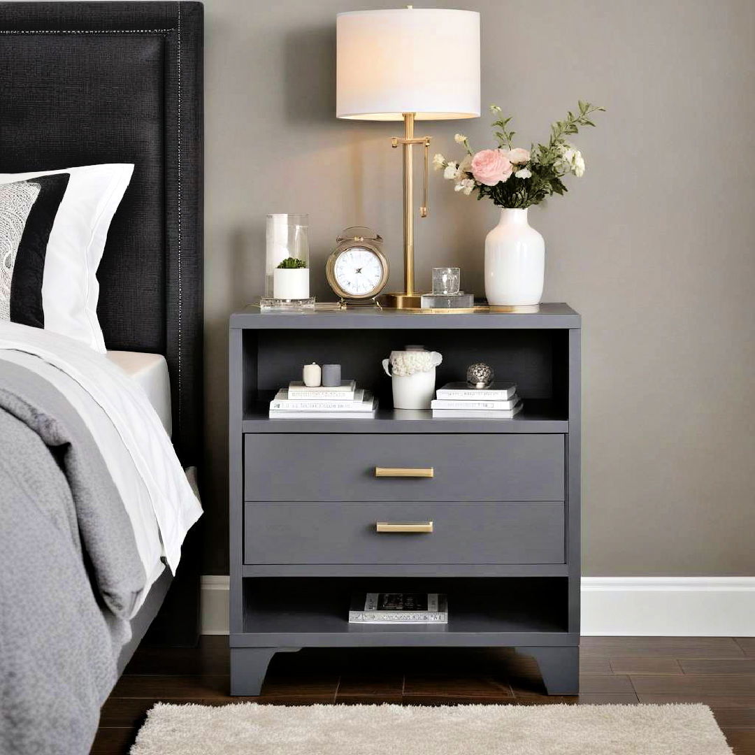 grey nightstands