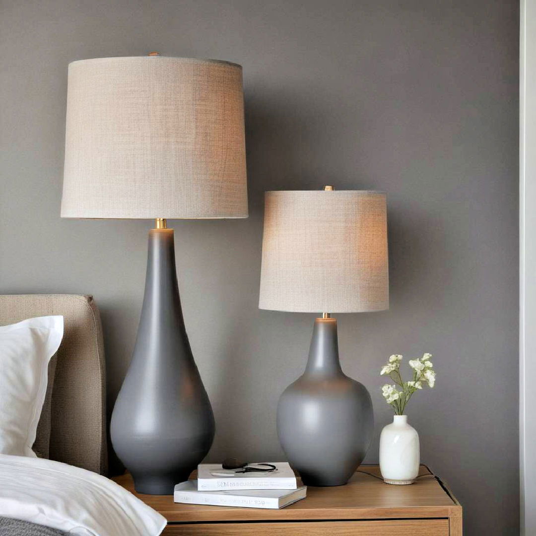 grey table lamps