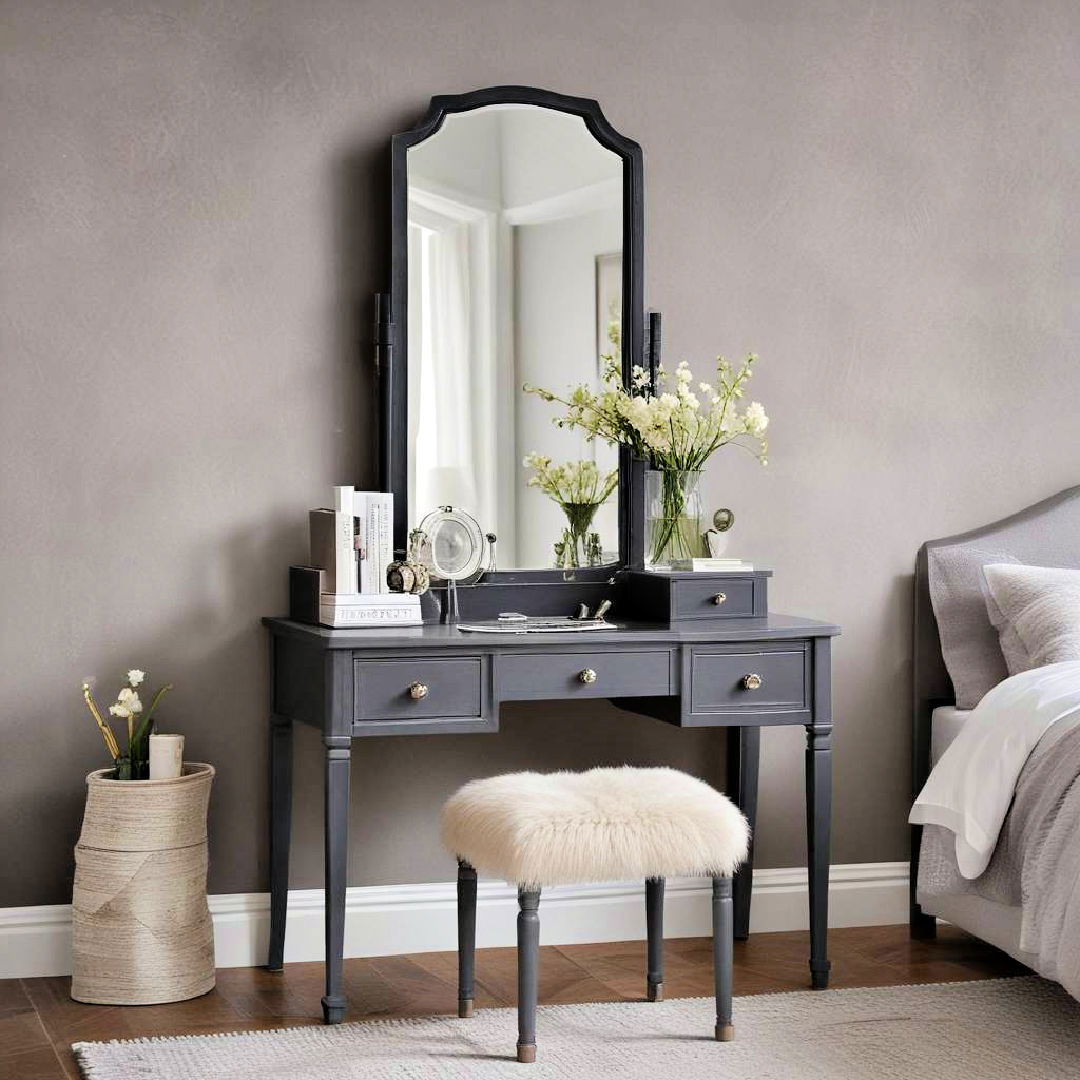 grey vanity table