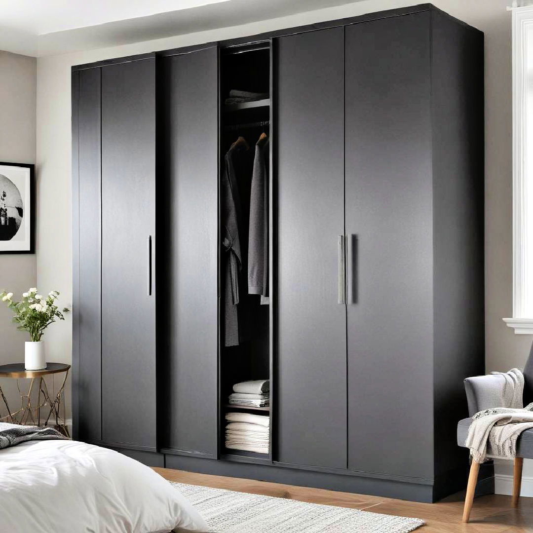 grey wardrobe