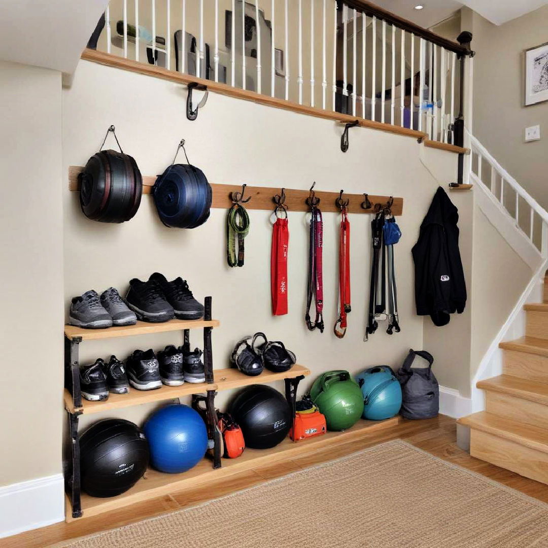 gym equipment storage