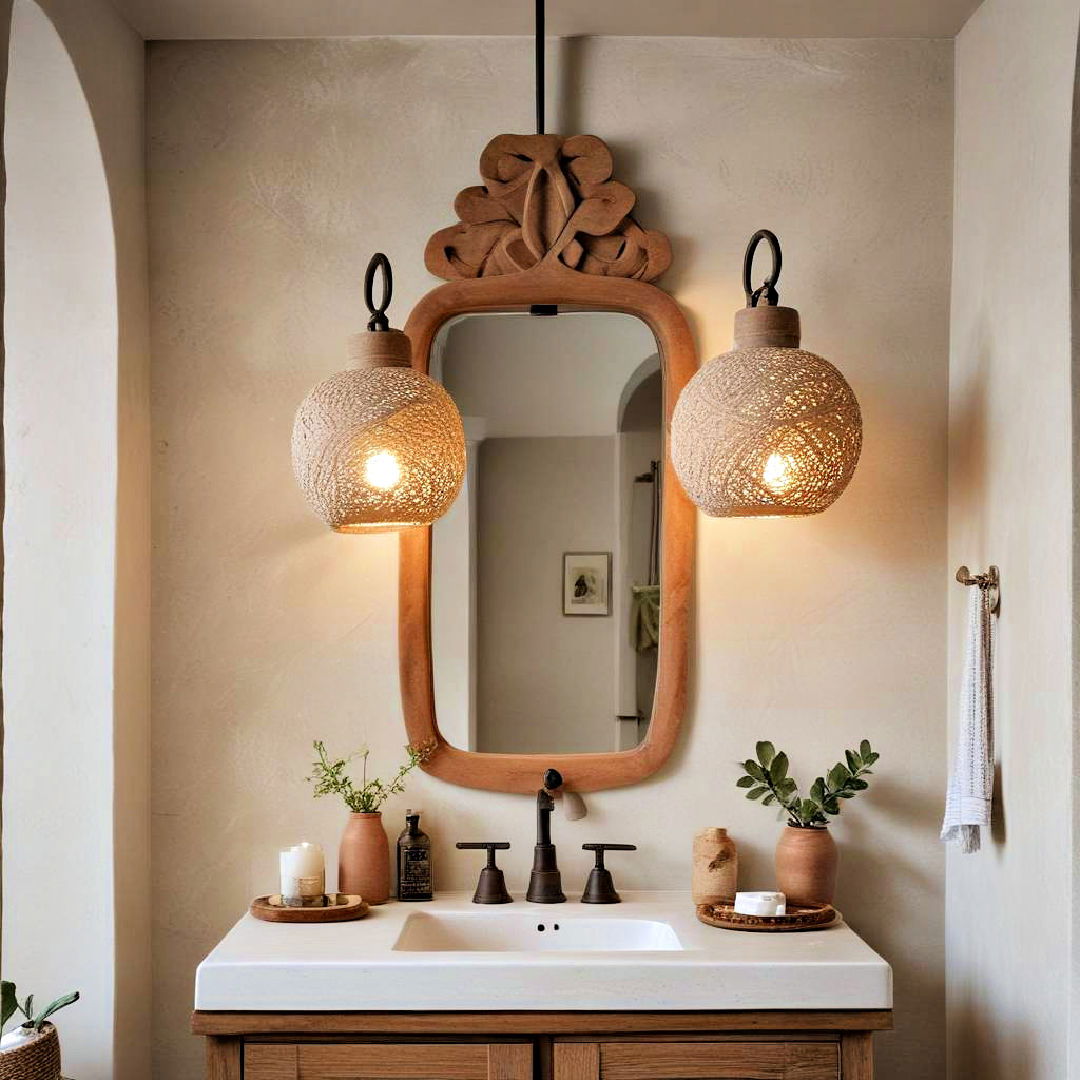 handcrafted clay light fixtures