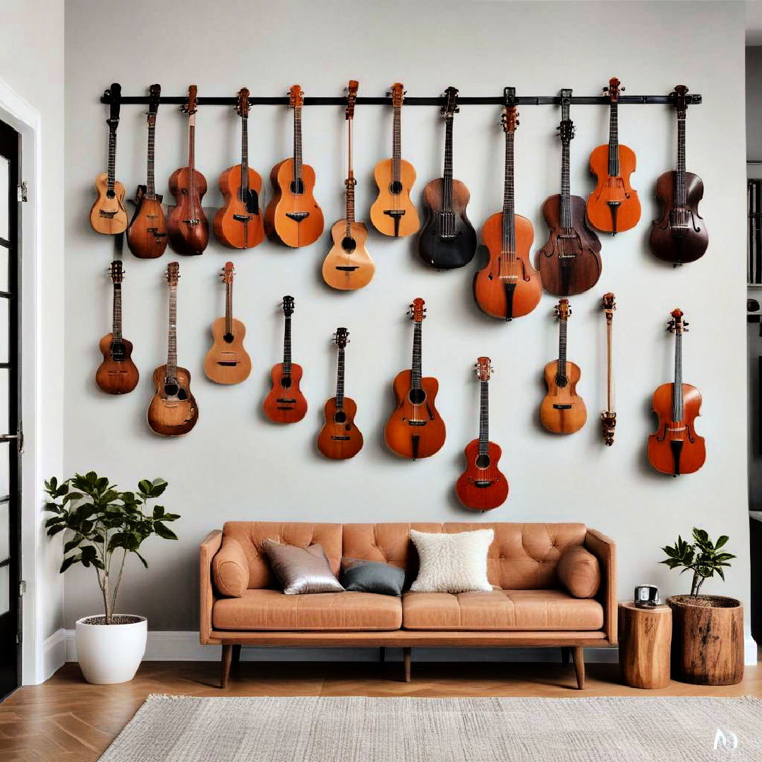 hang a musical instrument display