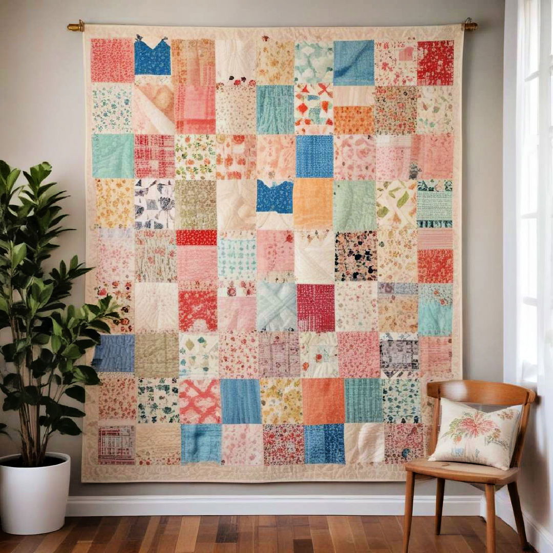 hang a quilt or patchwork