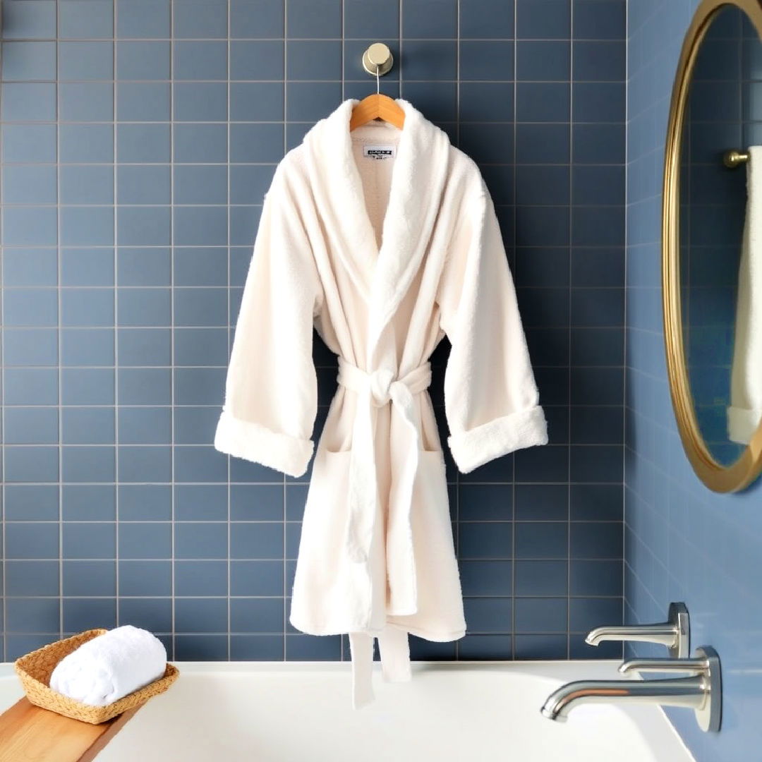 hang luxurious bathrobes