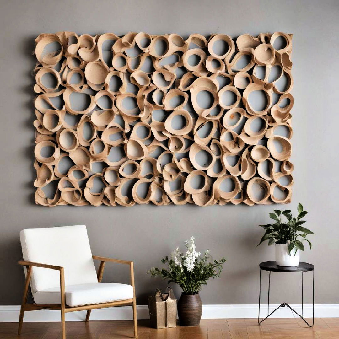 hang sculptural wall art