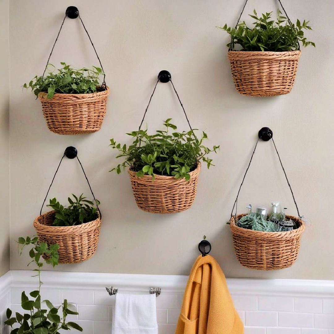 hanging baskets from hooks