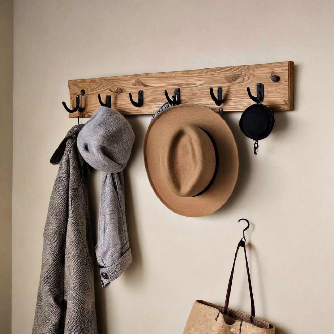 hooks on a coat rack