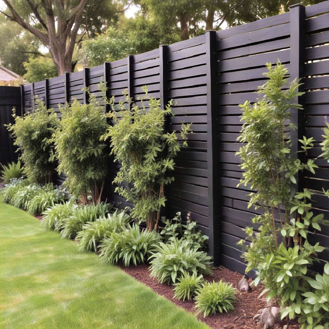 horizontal slat fences