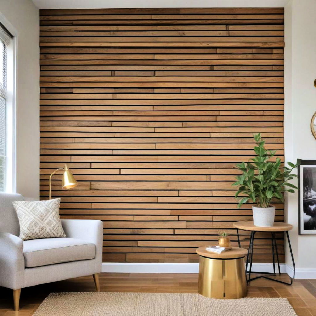 horizontal wooden slats