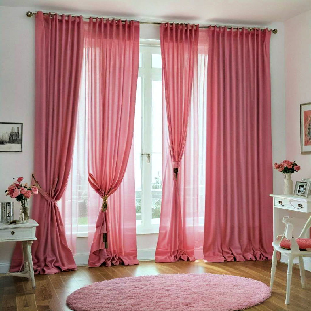 hot pink curtains