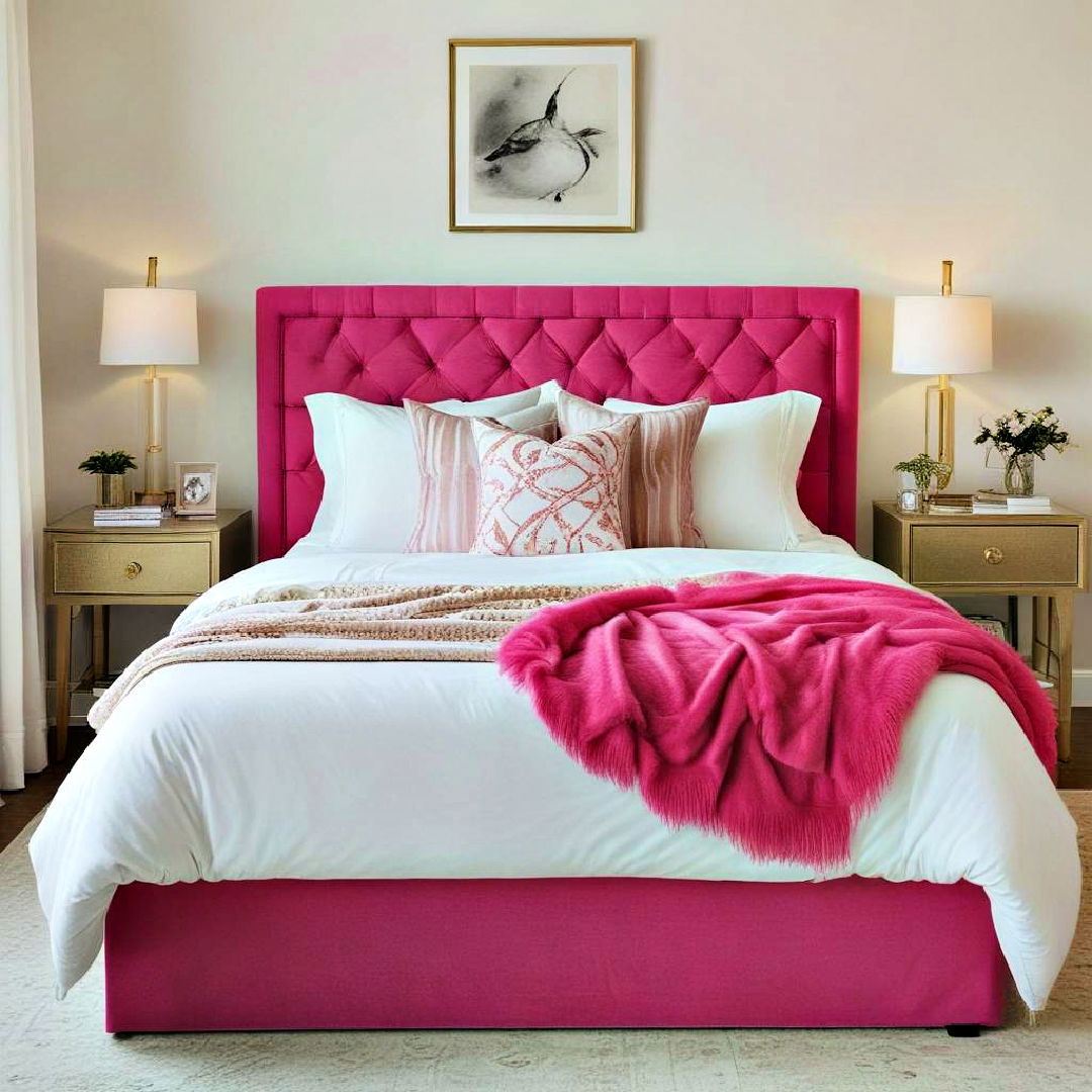 hot pink headboard