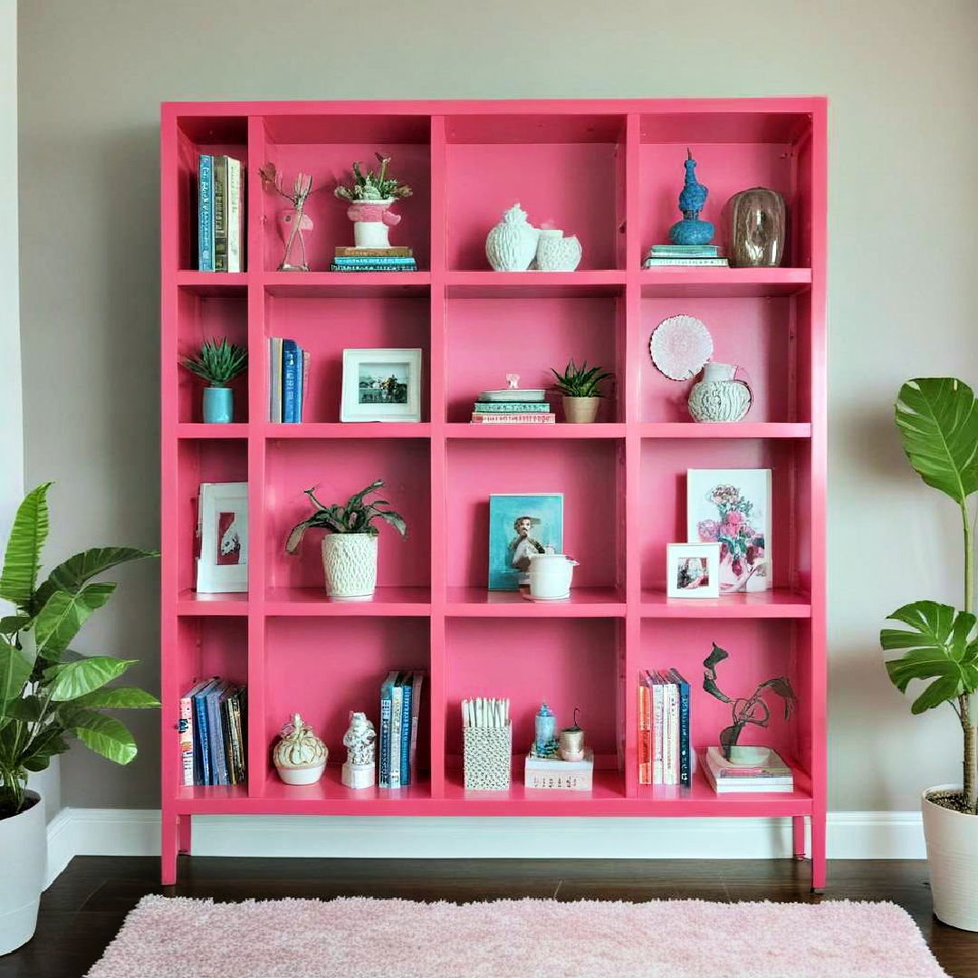 hot pink shelving