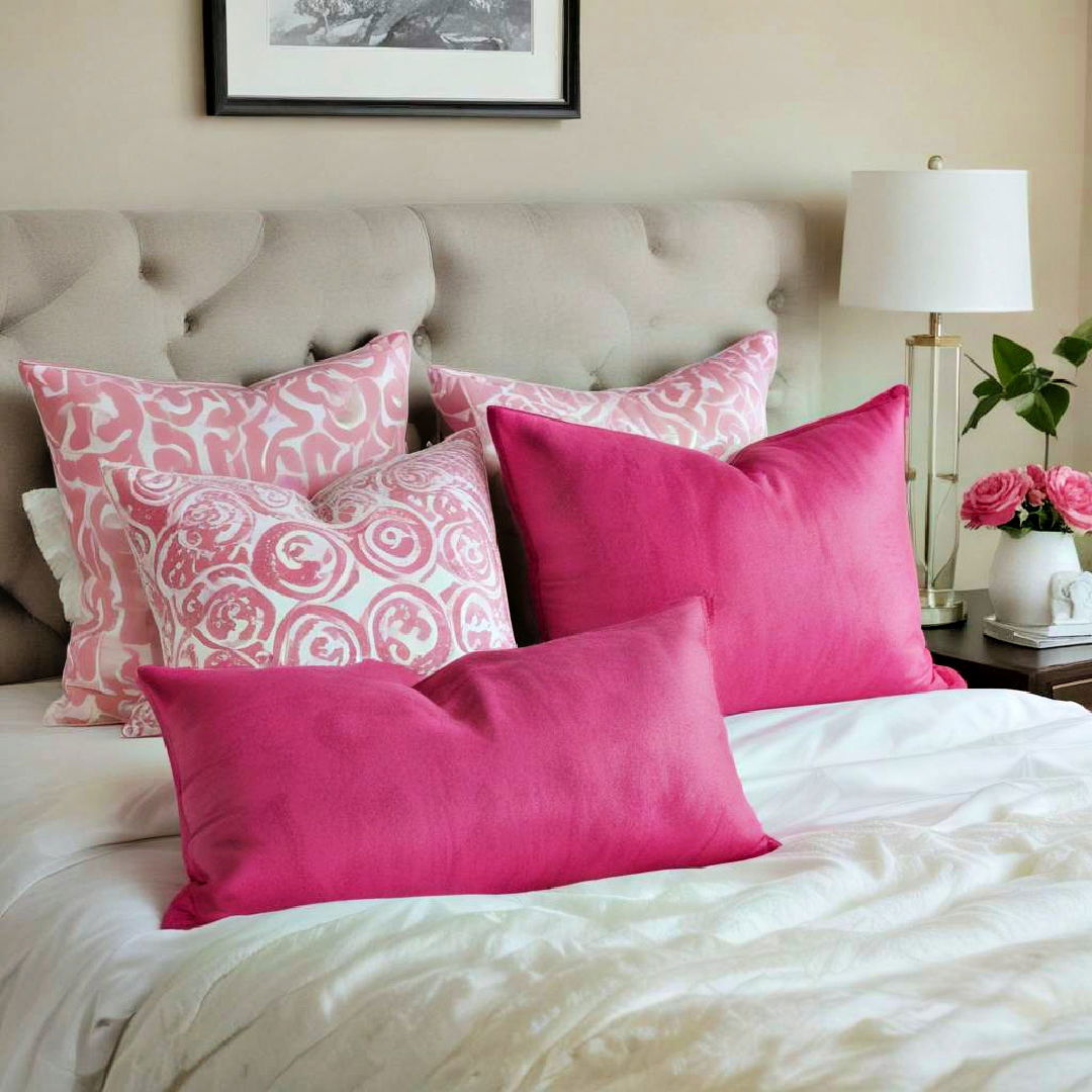 hot pink throw pillows