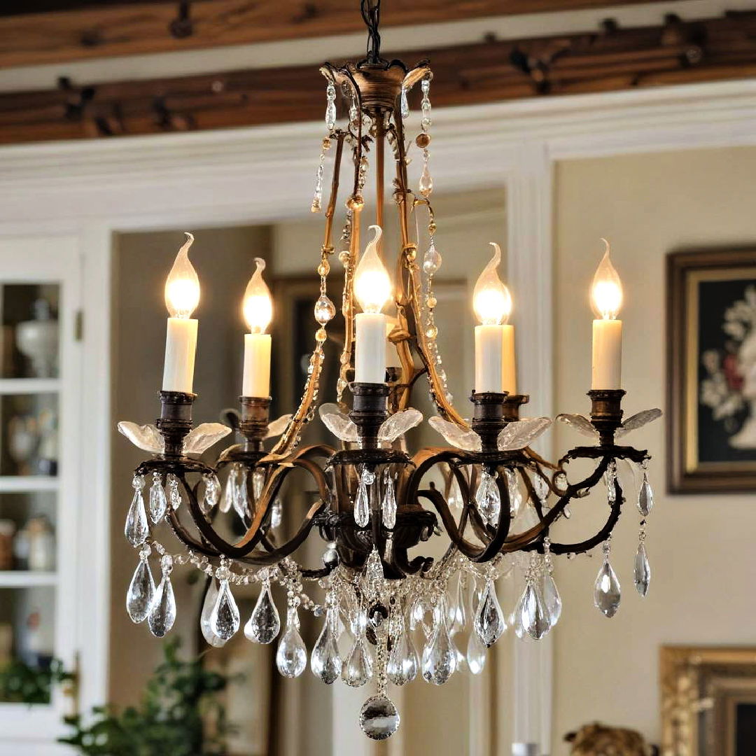 incorporate antique lighting for timeless elegance