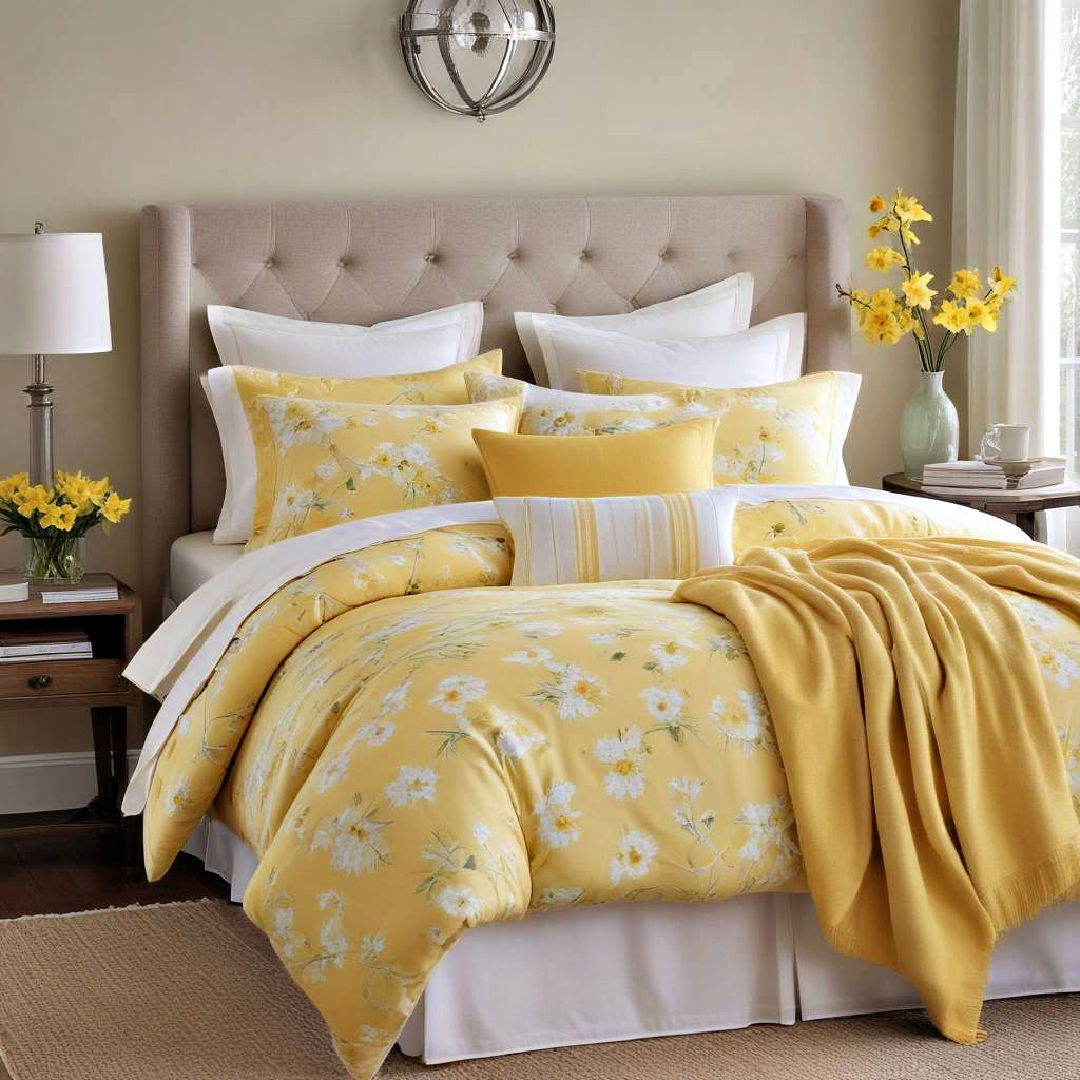 incorporate daffodil bedding for a gentle touch