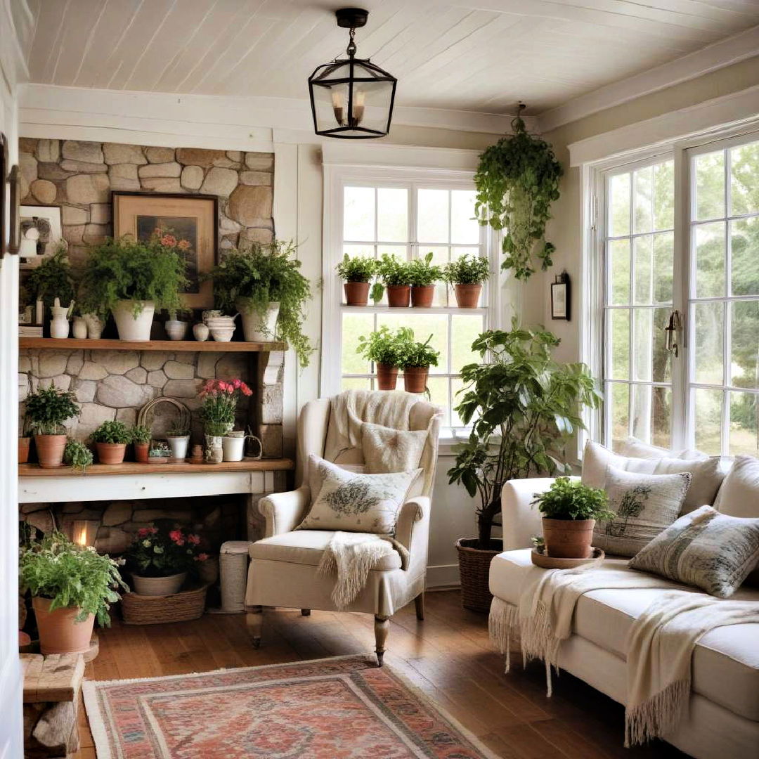 incorporate plants for a natural touch