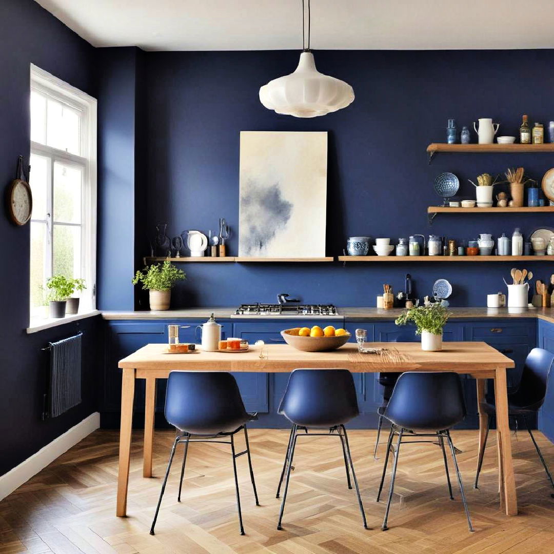 indigo blue walls for dramatic impact