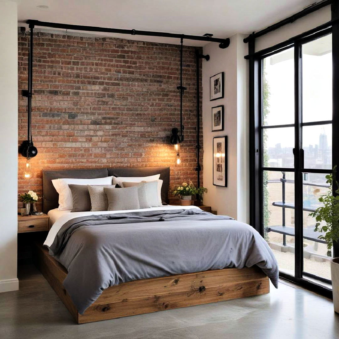 industrial chic bed nook