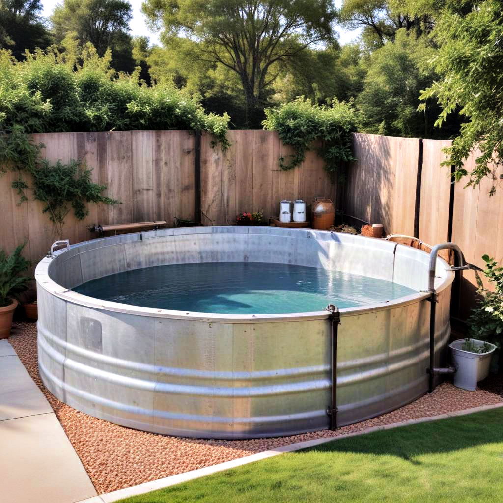 industrial chic stock tank pool