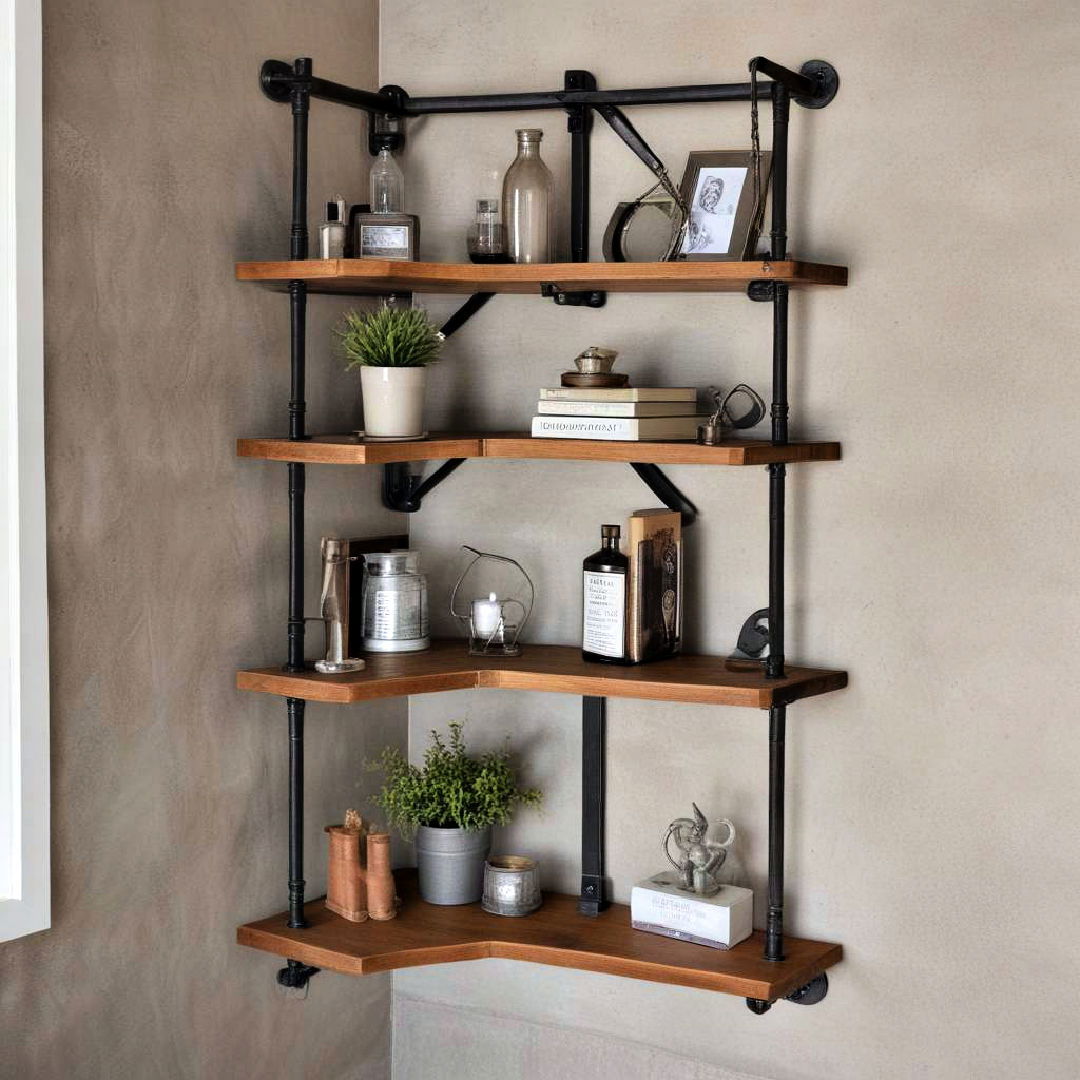 industrial corner shelves