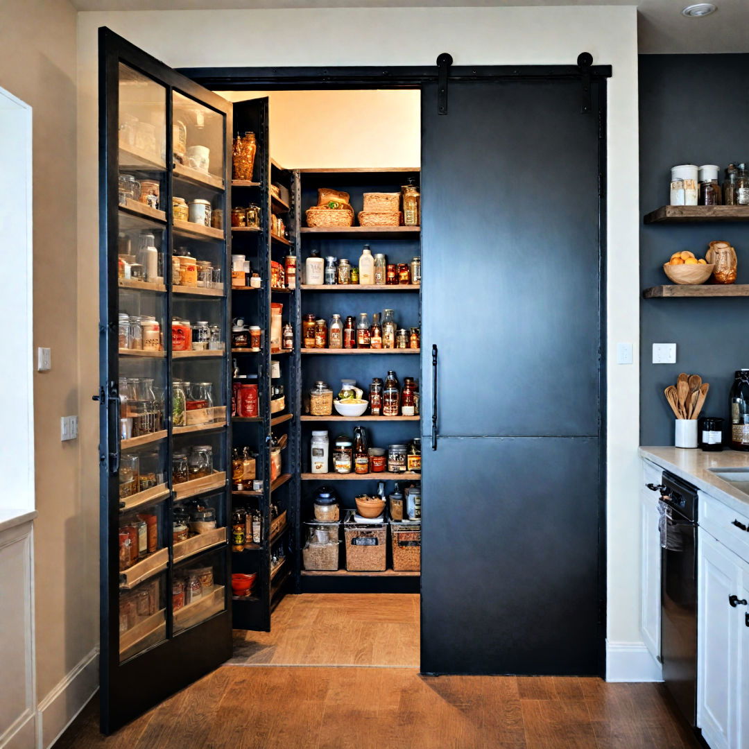 industrial metal pantry door