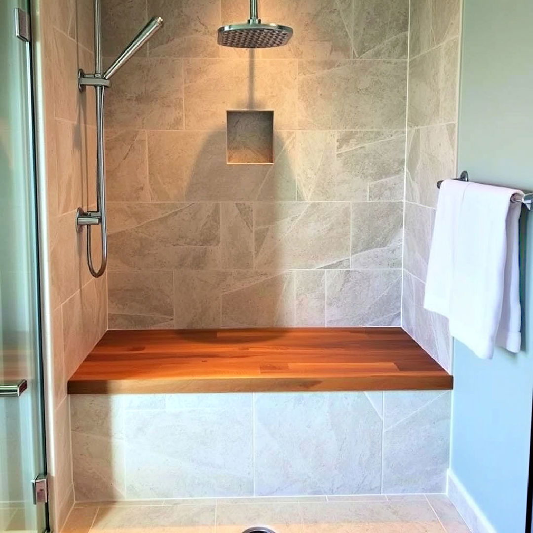 install a built in shower bench