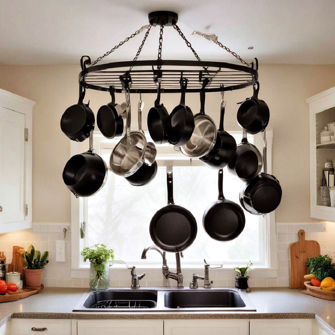 install a pot rack