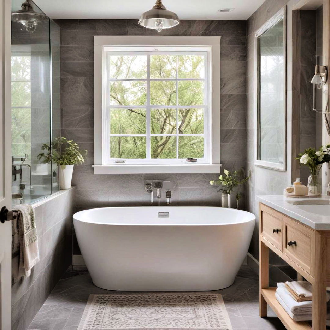 install a small soaking tub