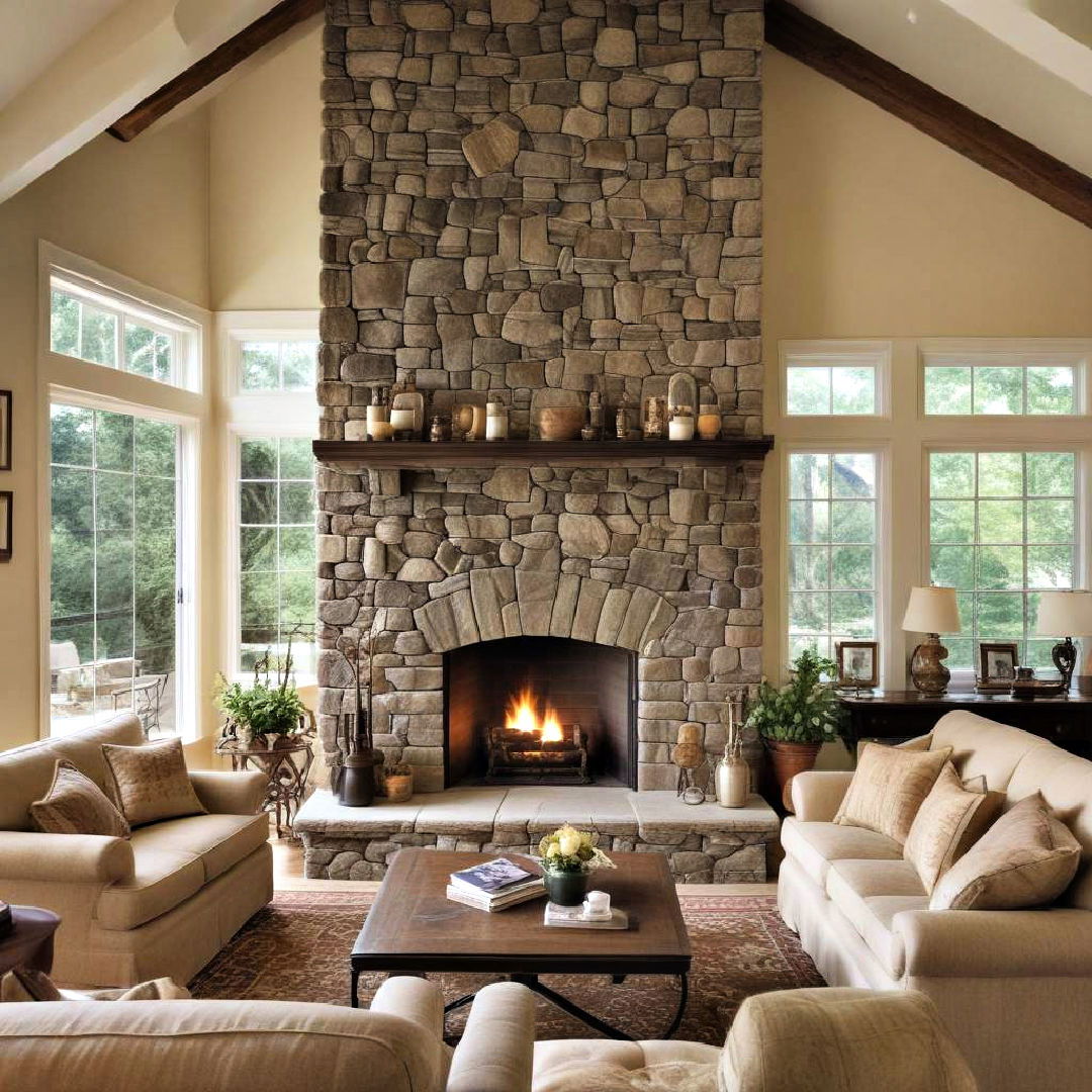 install a stone fireplace