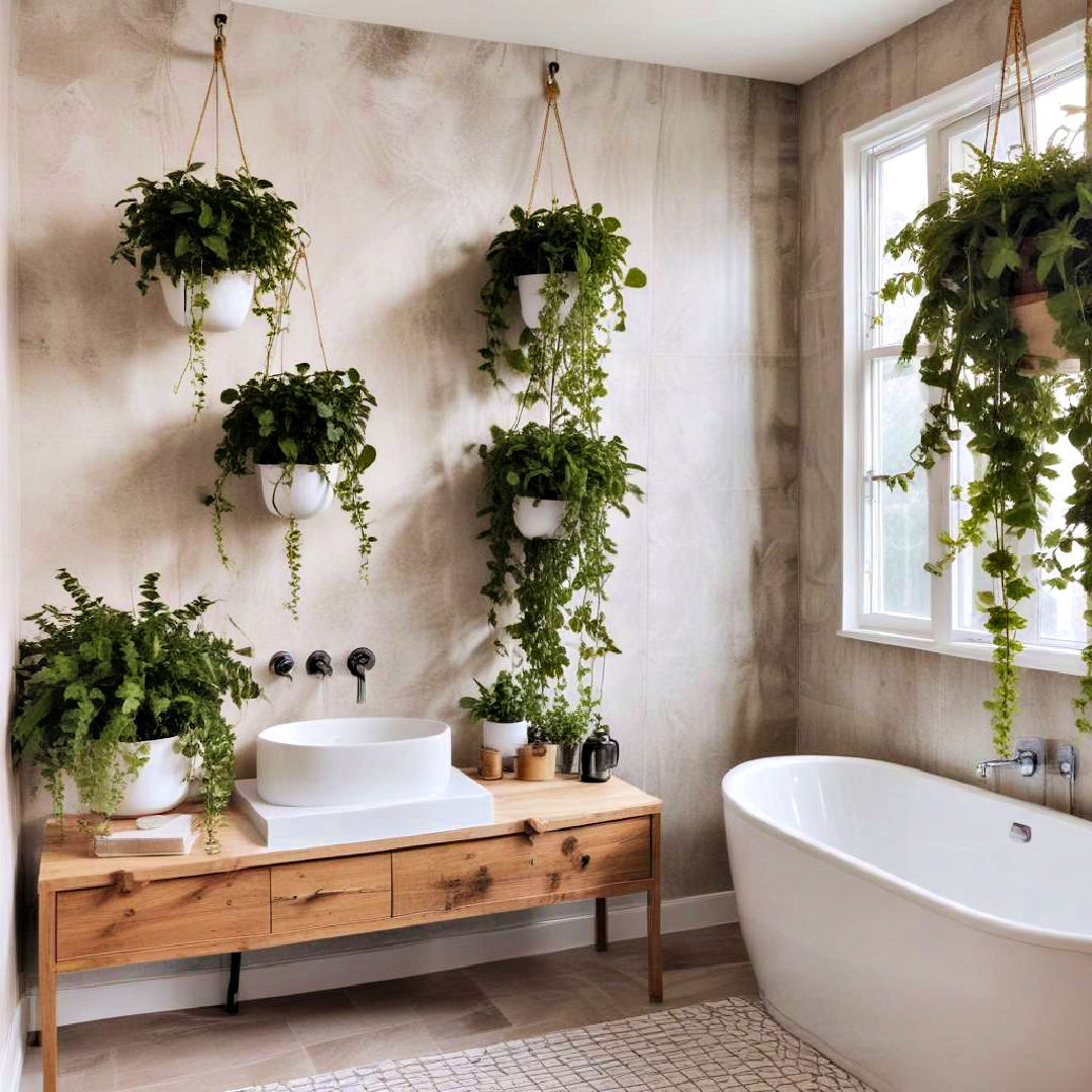 install hanging plants or a vertical garden