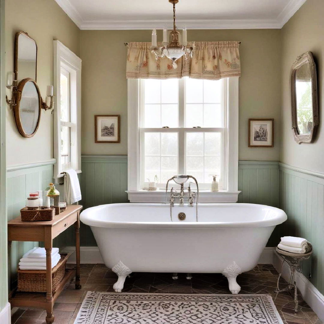 introduce a clawfoot tub for a vintage bathroom