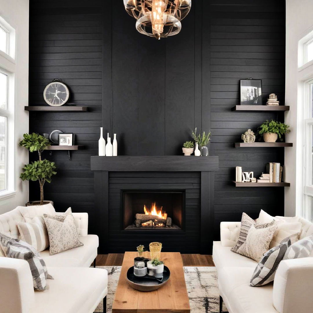 inviting fireplace