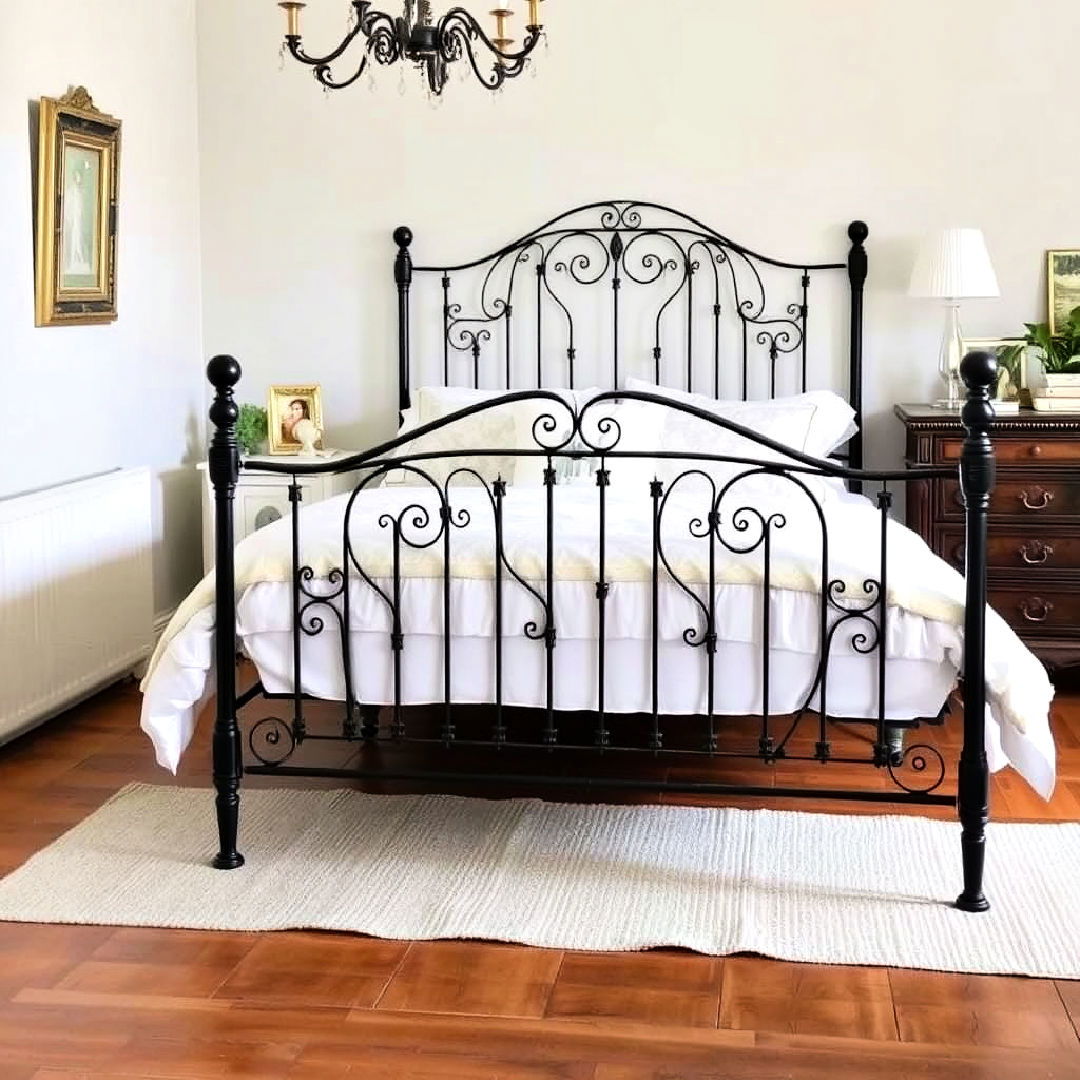 iron bed frame for a timeless look