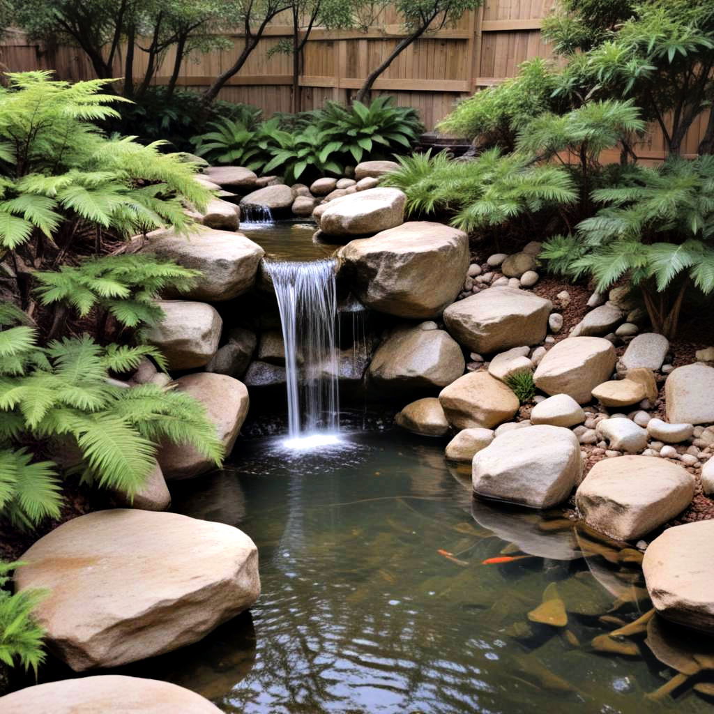 japanese inspired waterfall