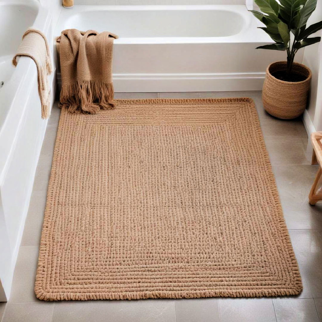 jute bath mat for an eco friendly touch