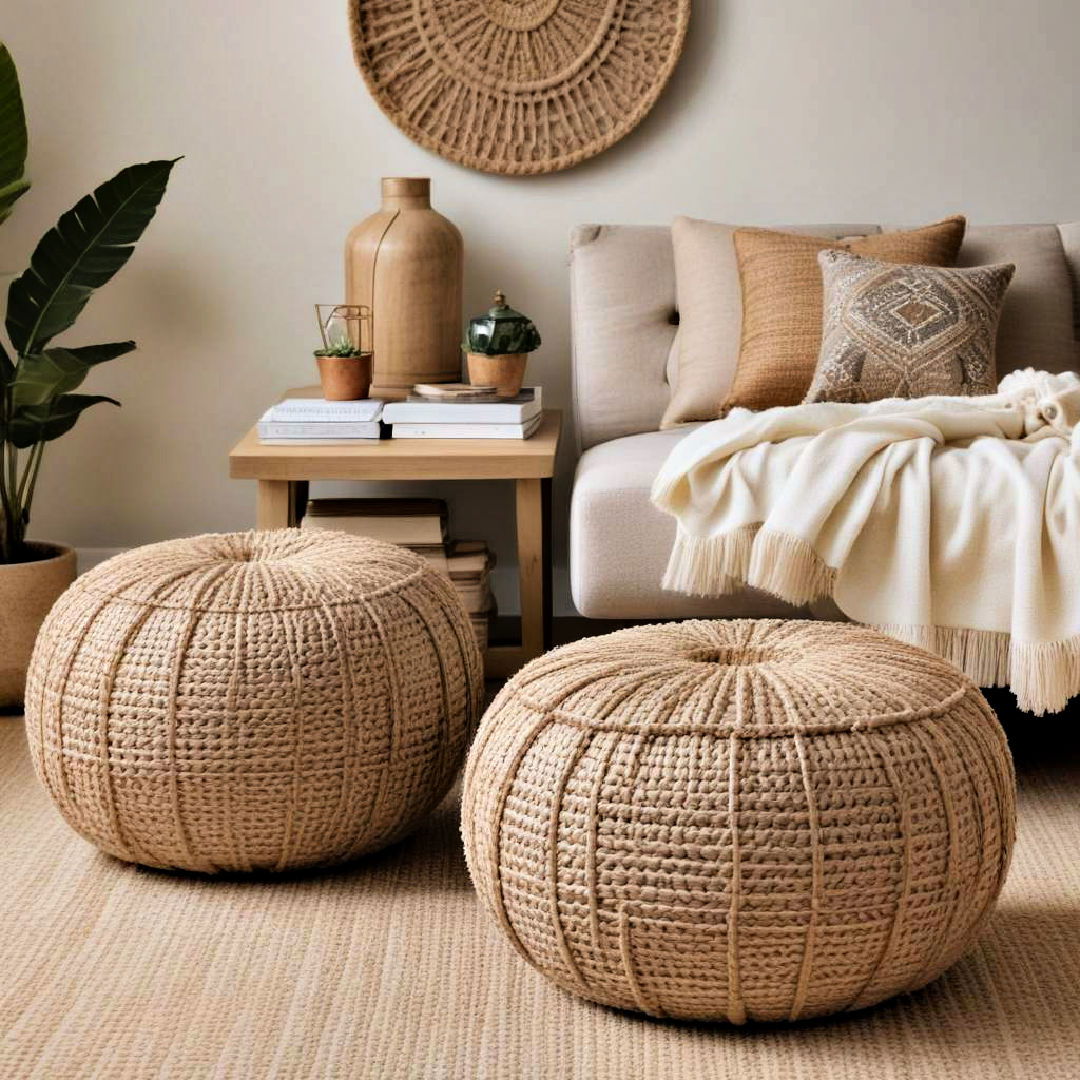 jute poufs