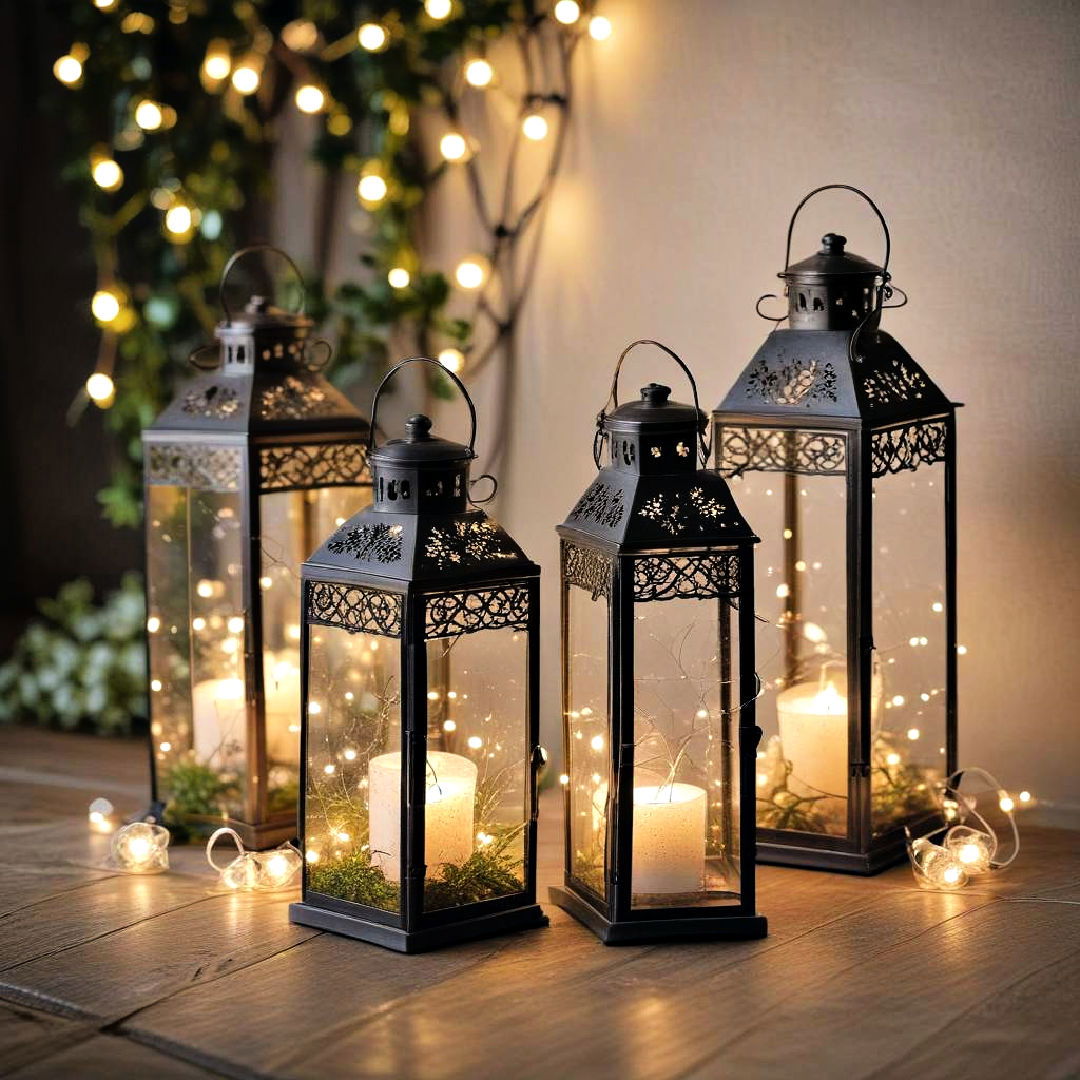 lanterns with fairy lights