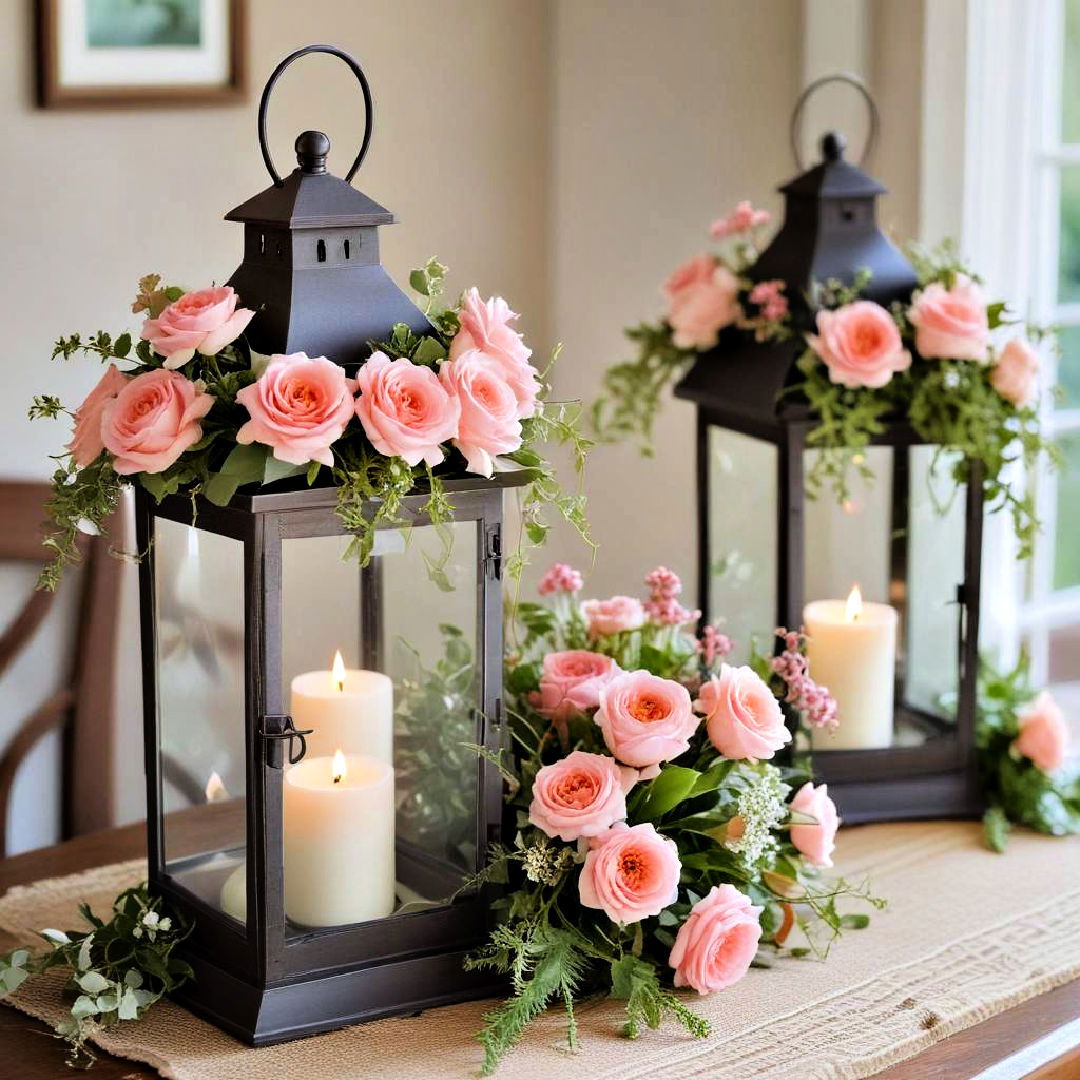 lanterns with flowers