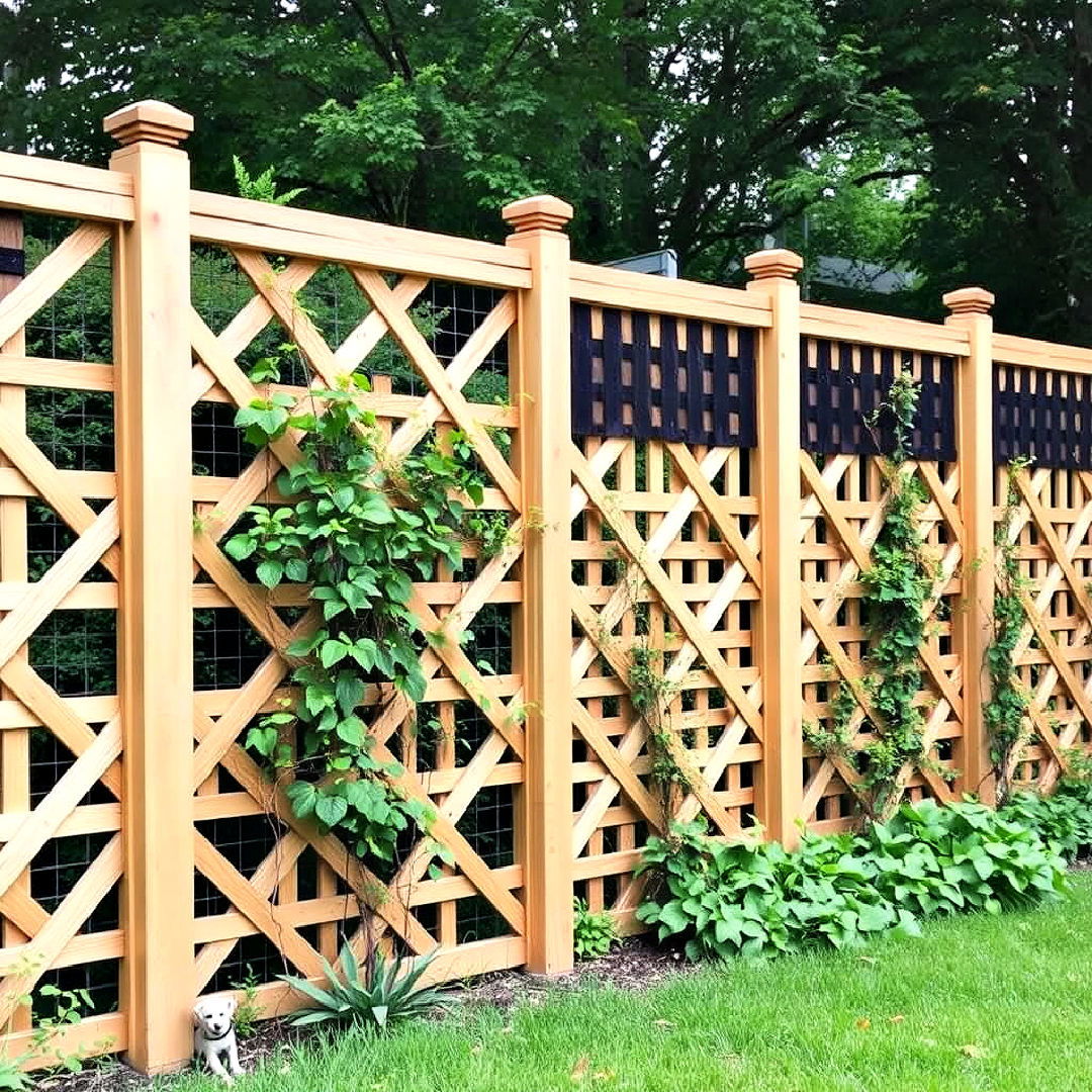 lattice fence for style and functionality