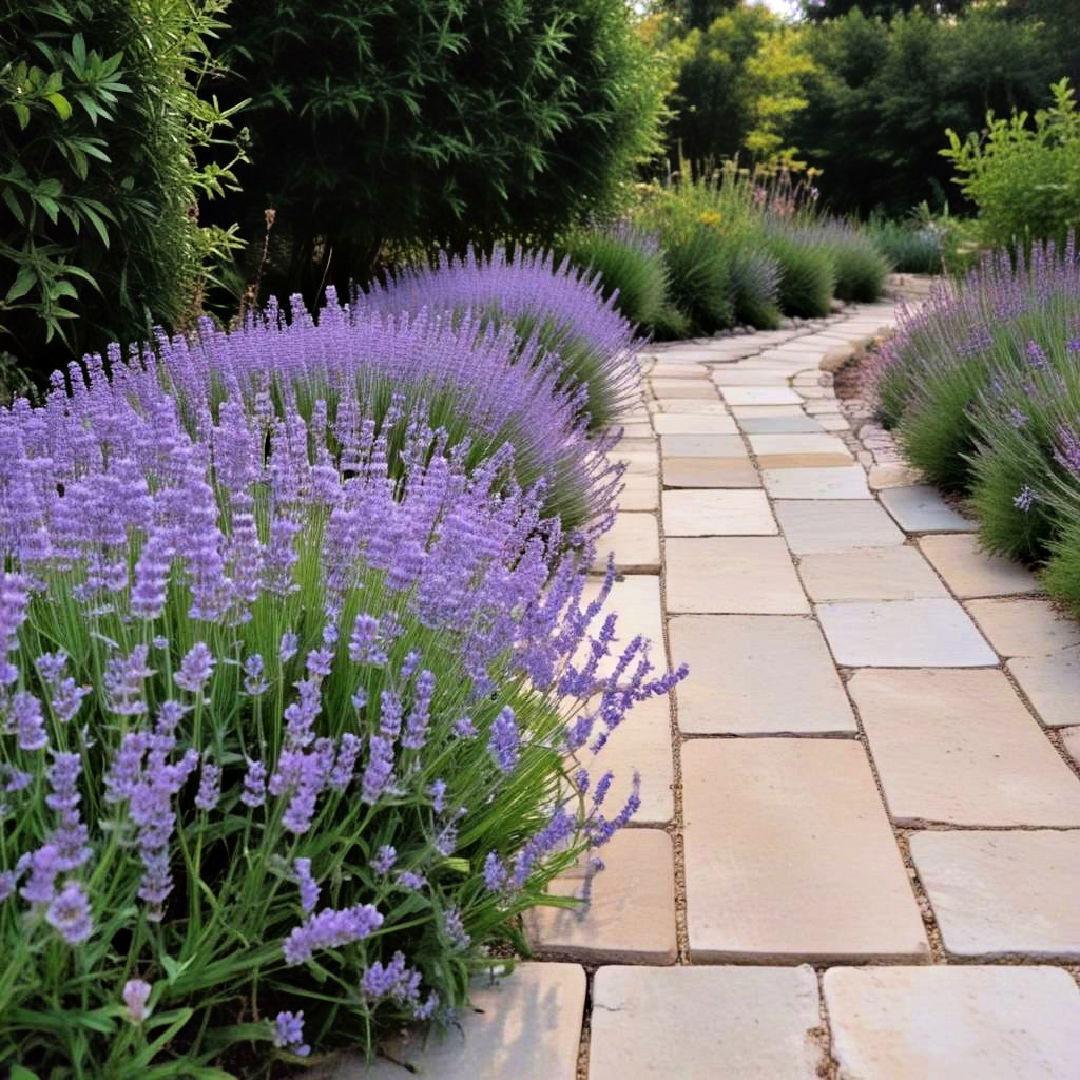 lavender lined path