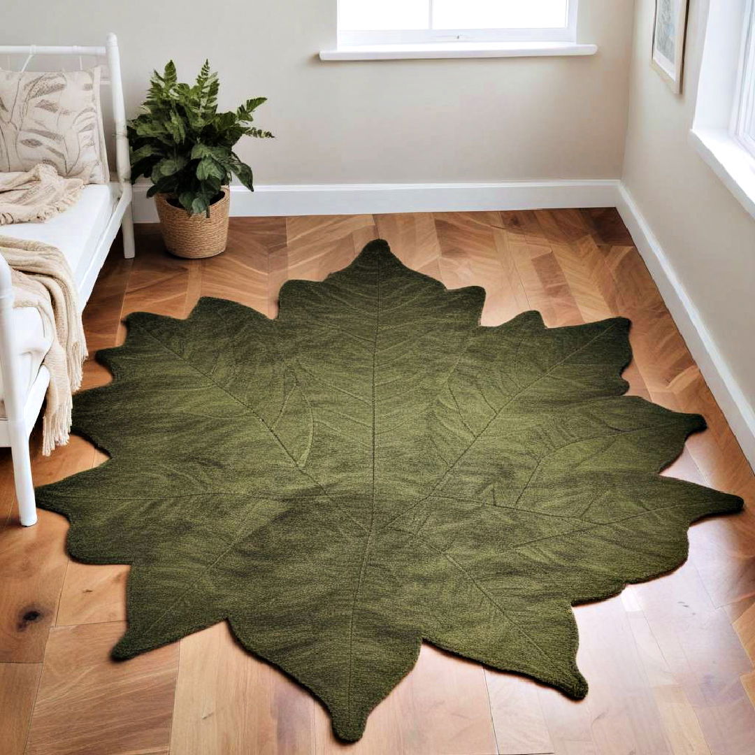 leaf shaped rugs