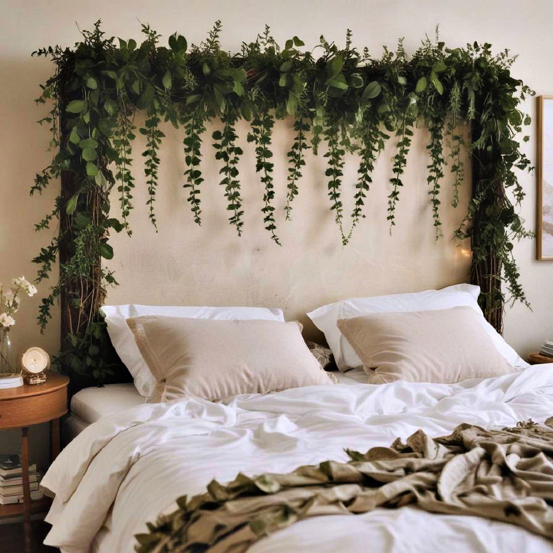 leafy garland headboard