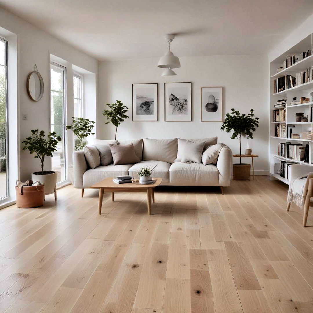 light wood flooring for an airy vibe