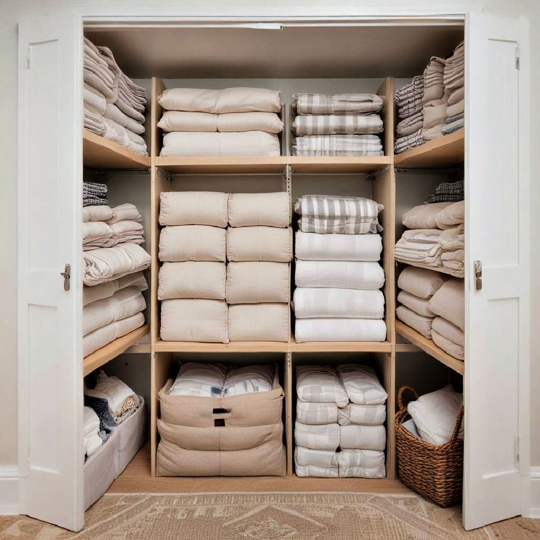 linen closet organization