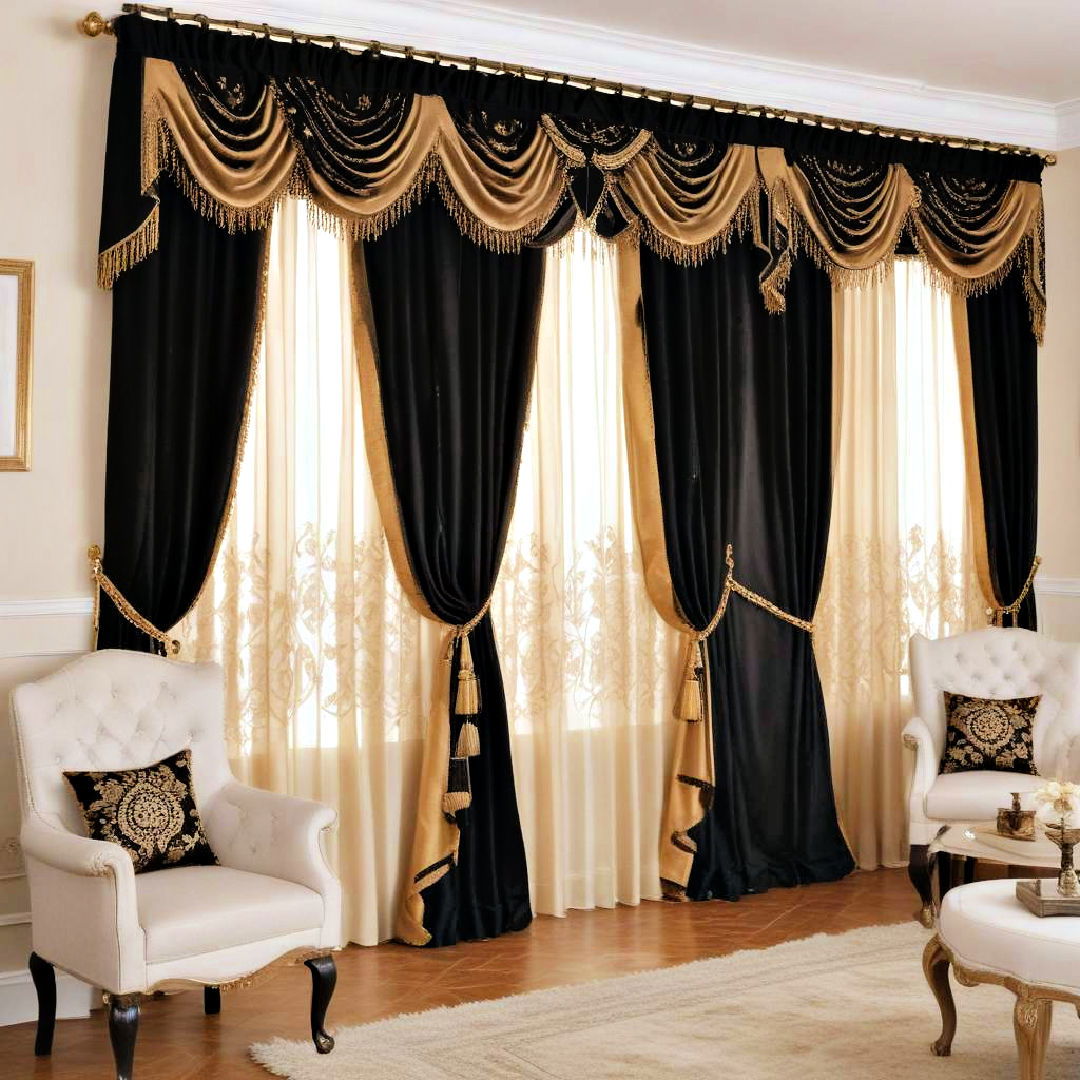 luxurious drapes and valances