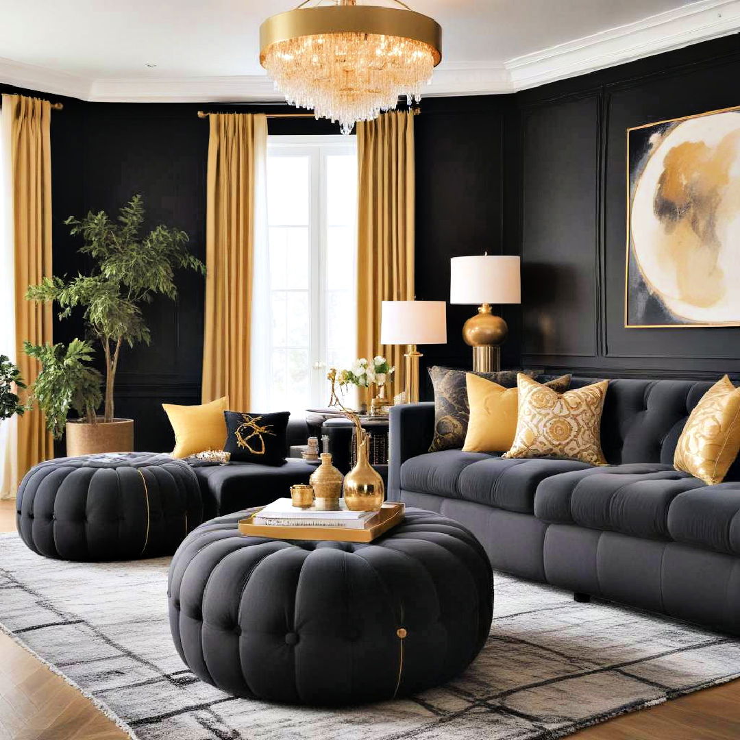 luxurious poufs and ottomans